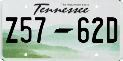 TN license plate Z5762D