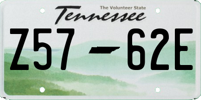TN license plate Z5762E