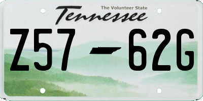 TN license plate Z5762G