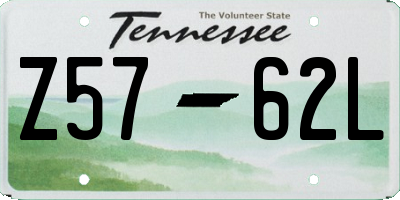 TN license plate Z5762L
