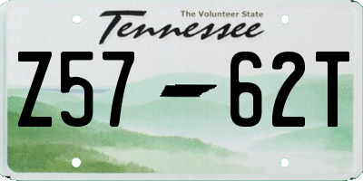 TN license plate Z5762T