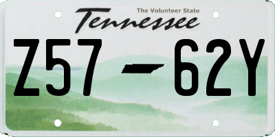 TN license plate Z5762Y