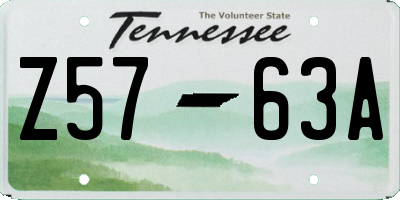 TN license plate Z5763A