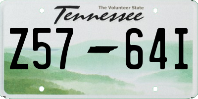 TN license plate Z5764I