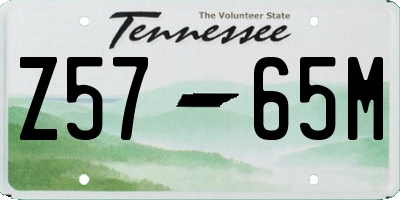 TN license plate Z5765M