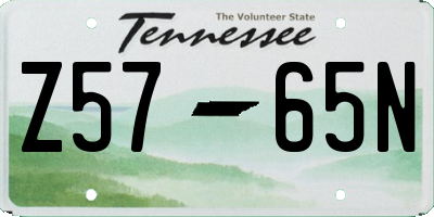 TN license plate Z5765N