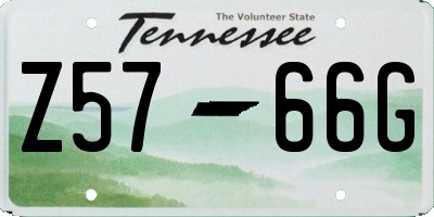 TN license plate Z5766G