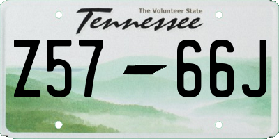 TN license plate Z5766J