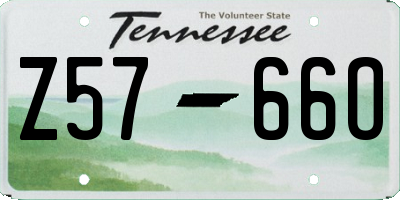 TN license plate Z5766O