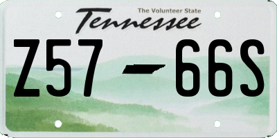 TN license plate Z5766S