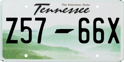 TN license plate Z5766X