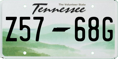 TN license plate Z5768G