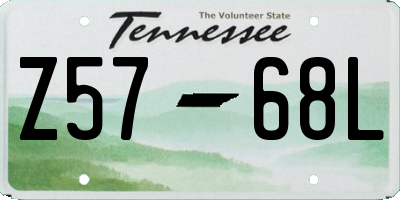 TN license plate Z5768L