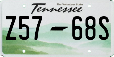 TN license plate Z5768S