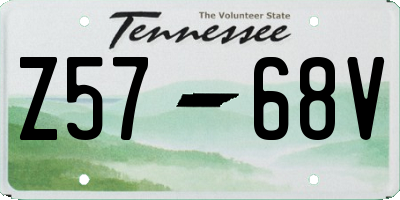 TN license plate Z5768V