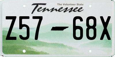 TN license plate Z5768X