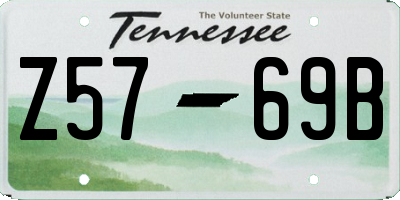 TN license plate Z5769B