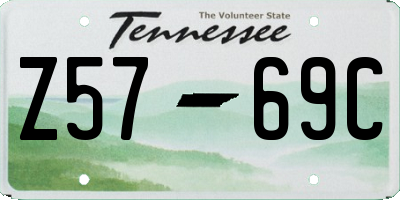 TN license plate Z5769C