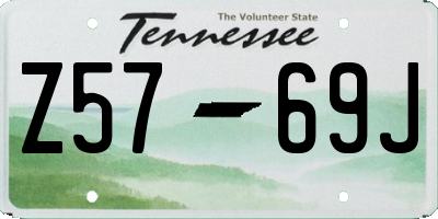 TN license plate Z5769J
