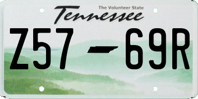 TN license plate Z5769R