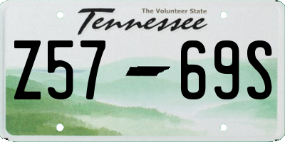 TN license plate Z5769S