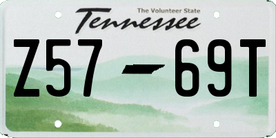 TN license plate Z5769T