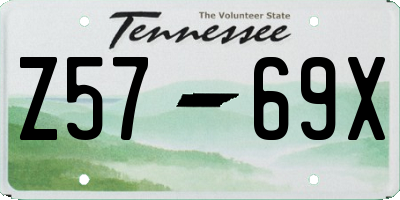 TN license plate Z5769X