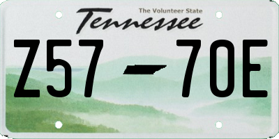 TN license plate Z5770E