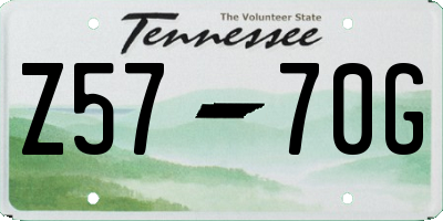 TN license plate Z5770G