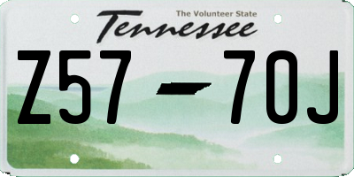 TN license plate Z5770J
