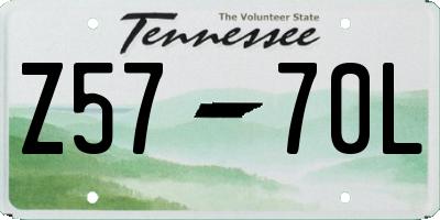 TN license plate Z5770L