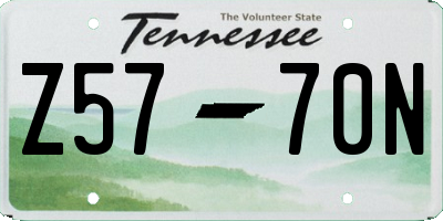 TN license plate Z5770N