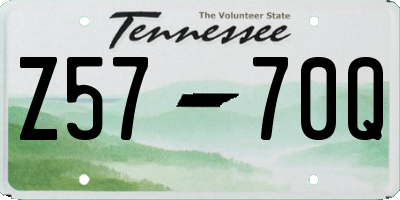 TN license plate Z5770Q