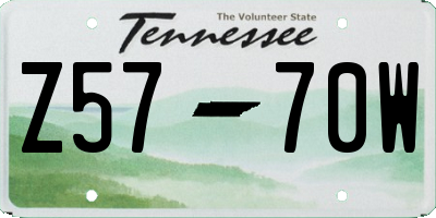 TN license plate Z5770W