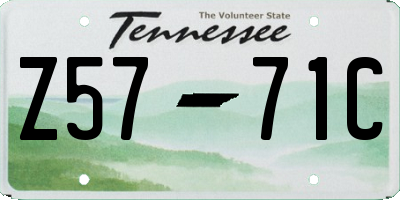 TN license plate Z5771C