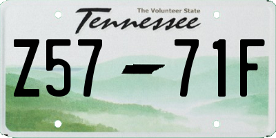 TN license plate Z5771F