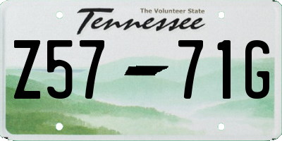 TN license plate Z5771G