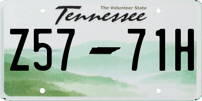TN license plate Z5771H