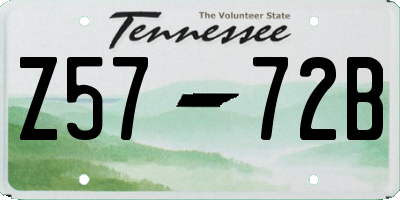 TN license plate Z5772B
