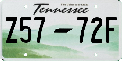 TN license plate Z5772F