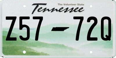 TN license plate Z5772Q