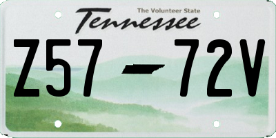 TN license plate Z5772V