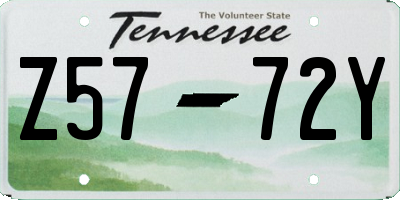 TN license plate Z5772Y