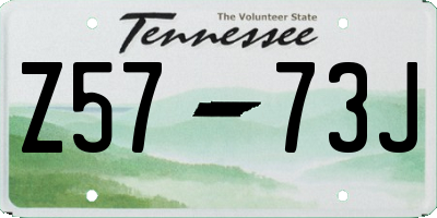 TN license plate Z5773J