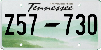 TN license plate Z5773O
