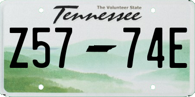 TN license plate Z5774E