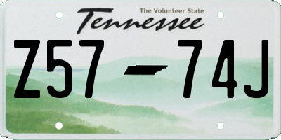 TN license plate Z5774J