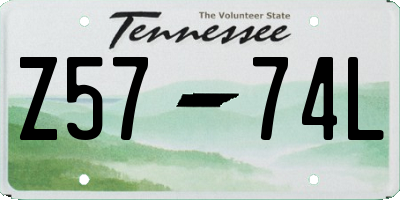 TN license plate Z5774L