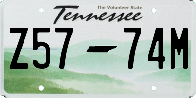 TN license plate Z5774M