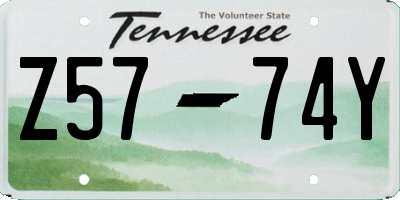 TN license plate Z5774Y